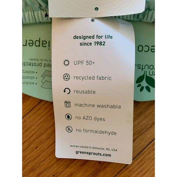 *NWT* Three (3) Green Sprouts All-In-One Swim Diapers  -  6 months - Picture 6 of 7